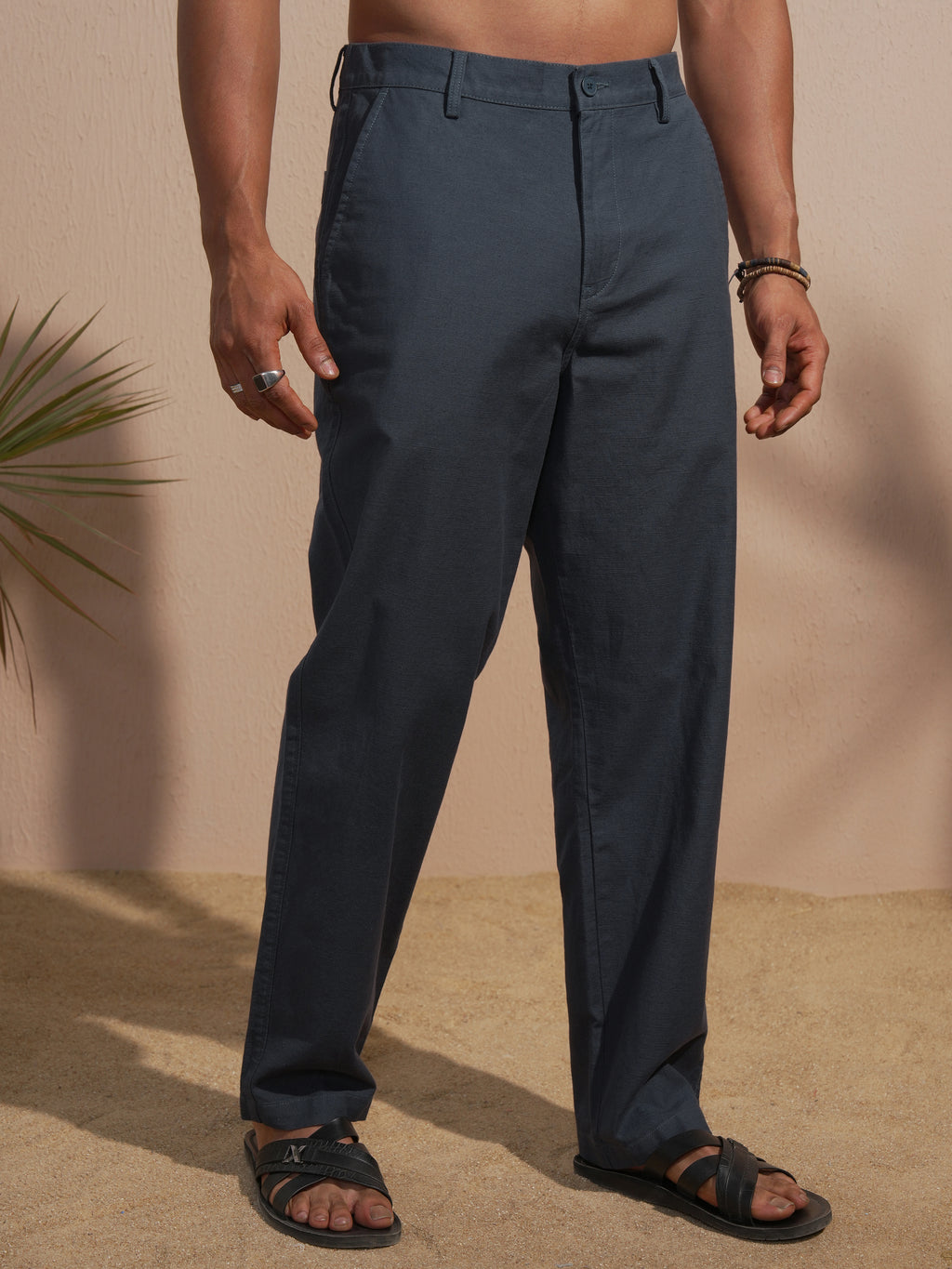Highlander Men Green Relaxed Fit Solid Casual Trouser - Green - Image 6