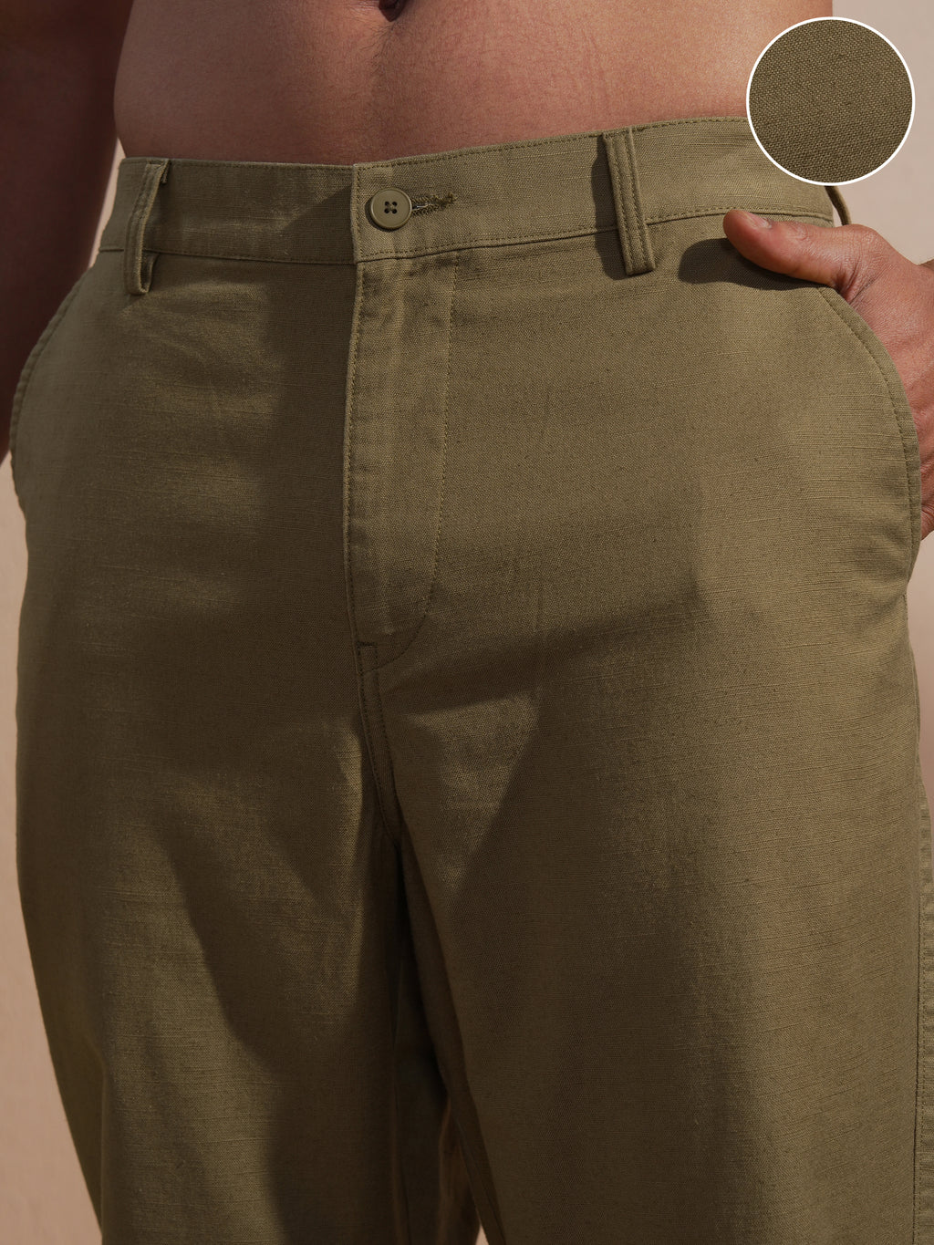 Highlander Men Brown Relaxed Fit Solid Casual Trouser - Brown - Image 5