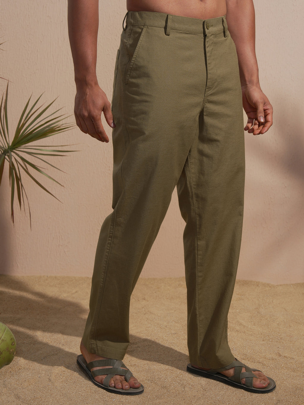 Highlander Men Brown Relaxed Fit Solid Casual Trouser - Brown - Image 6