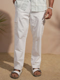 Highlander Men White Relaxed Fit Solid Cargo - White - Image 1