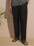 Highlander Men Black Relaxed Fit Solid Cargo - Black - Image 1