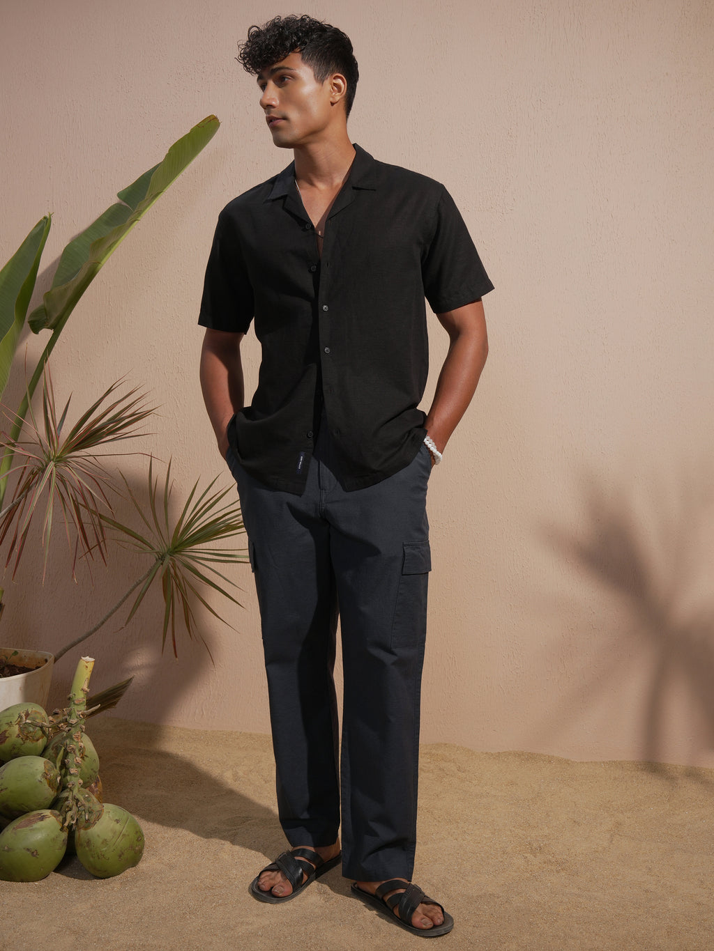 Highlander Men Blue Relaxed Fit Solid Cargo - Blue - Image 2