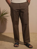 Highlander Men Brown Relaxed Fit Solid Cargo - Brown - Image 1
