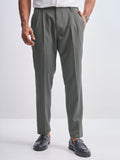 Highlander Men Grey Relaxed Fit Solid Formal Trouser - Grey - Image 1