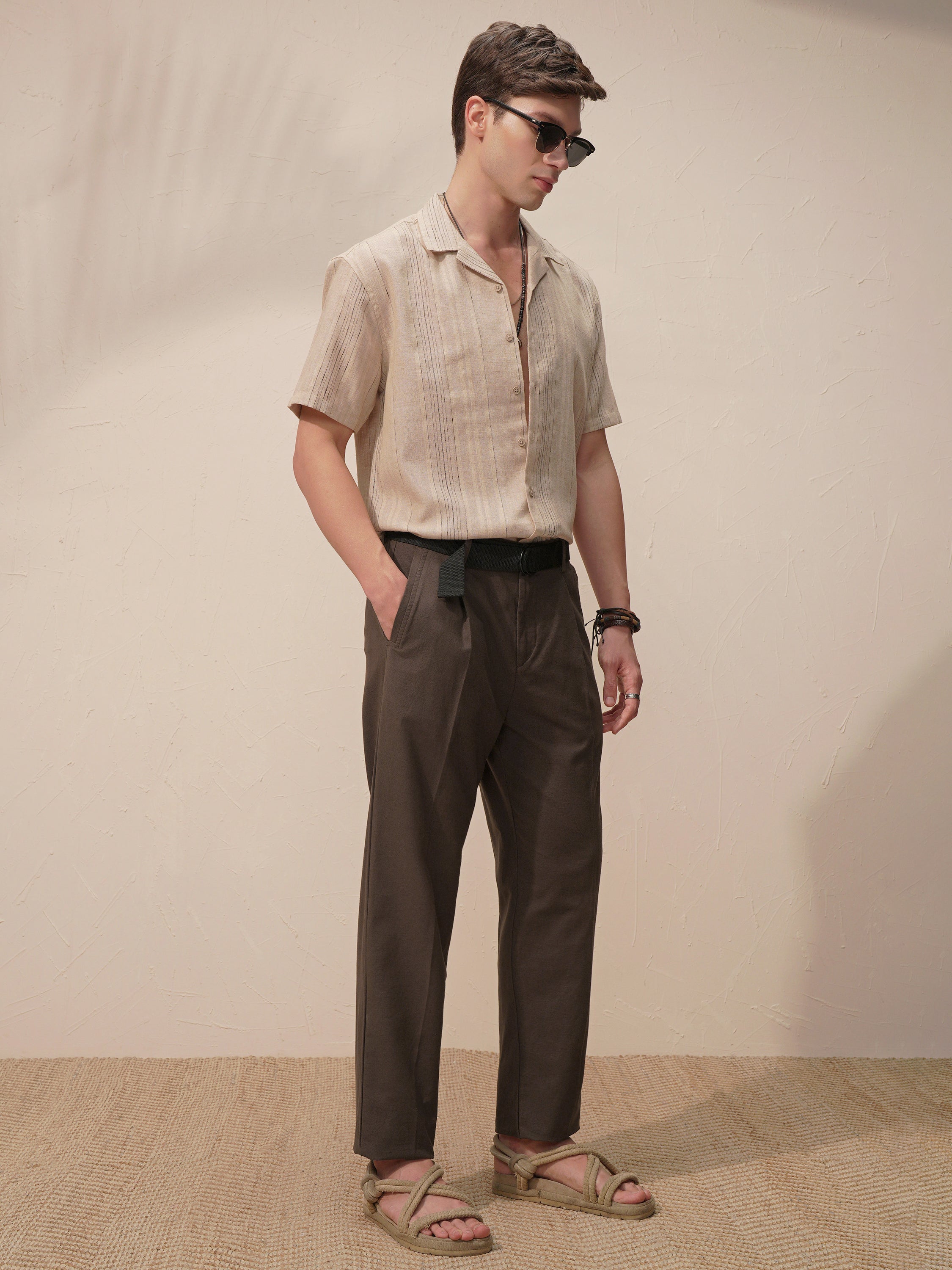 Highlander Men Black Relaxed Fit Solid Casual Trouser - Black - Image 2