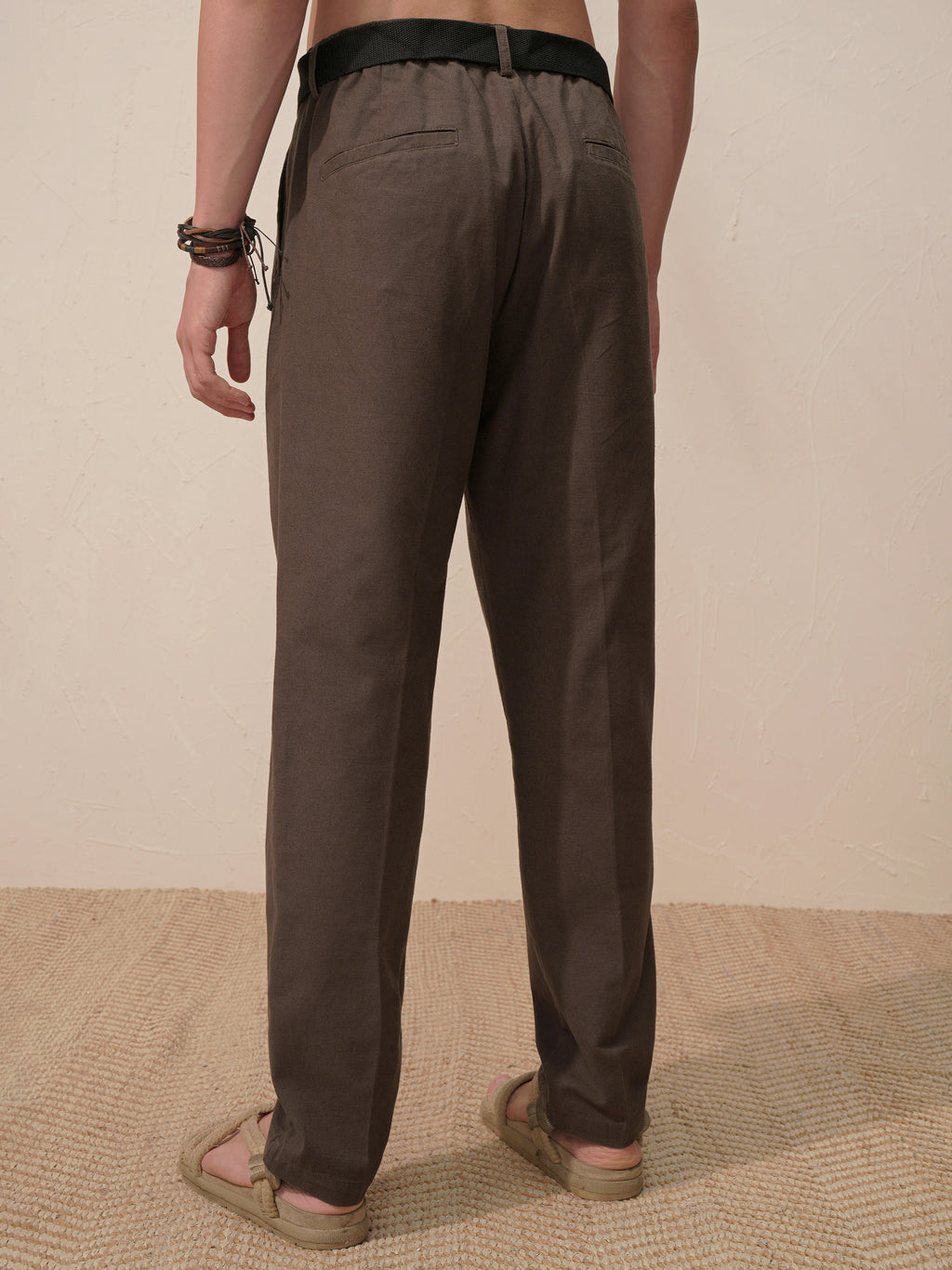 Highlander Men Black Relaxed Fit Solid Casual Trouser - Black - Image 3