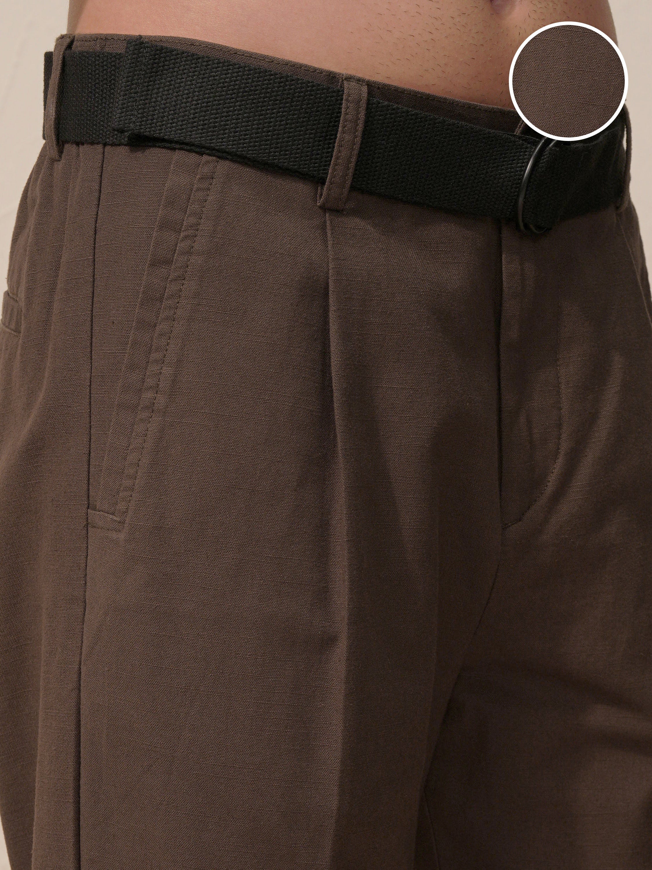 Highlander Men Black Relaxed Fit Solid Casual Trouser - Black - Image 5