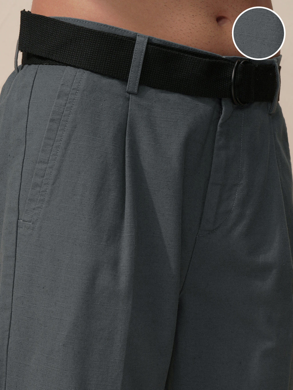 Highlander Men Grey Relaxed Fit Solid Casual Trouser - Grey - Image 5