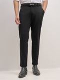 Highlander Men Black Slim Fit Solid Formal Trouser - Black - Image 1