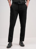 Highlander Men Black Slim Fit Solid Formal Trouser - Black - Image 1
