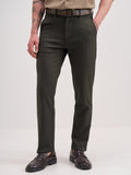 Highlander Men Brown Slim Fit Solid Formal Trouser - Brown - Image 1
