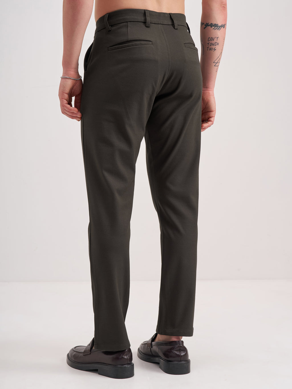 Highlander Men Brown Slim Fit Solid Formal Trouser - Brown - Image 3