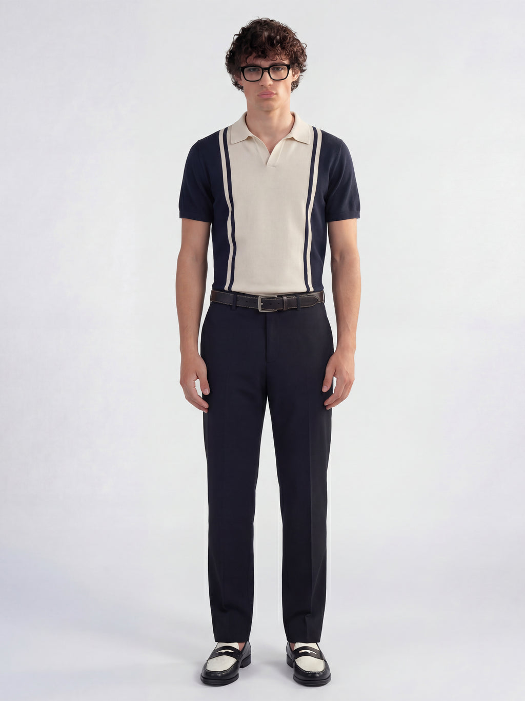 Highlander Men Navy Blue Slim Fit Solid Formal Trouser - Navy Blue - Image 2