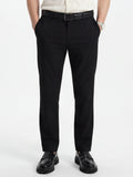 Highlander Men Black Slim Fit Solid Formal Trouser - Black - Image 1