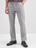 Highlander Men Grey Slim Fit Solid Formal Trouser - Grey - Image 1