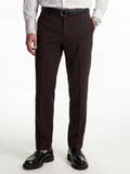 Highlander Men Brown Slim Fit Solid Formal Trouser - Brown - Image 1