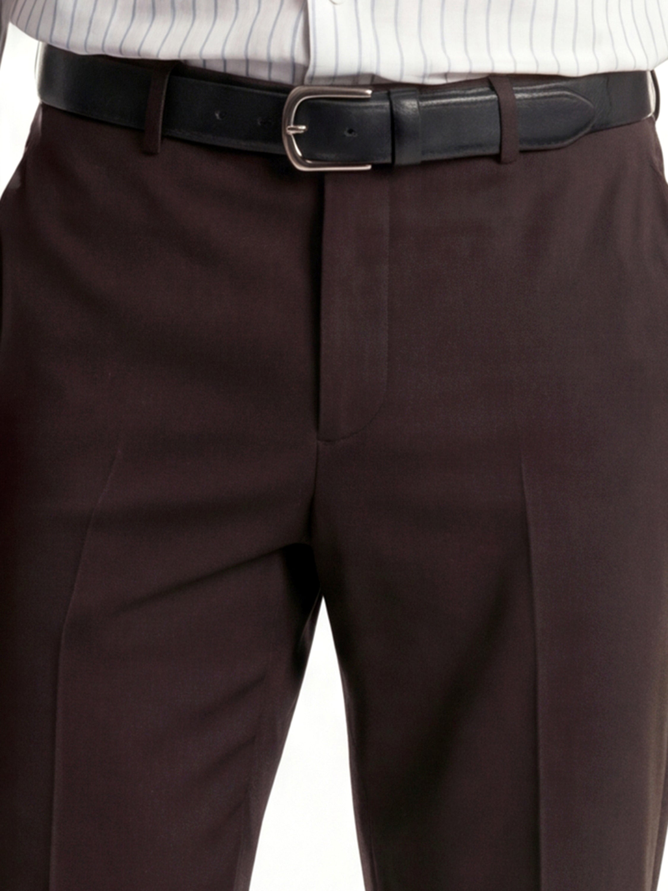 Highlander Men Brown Slim Fit Solid Formal Trouser - Brown - Image 5