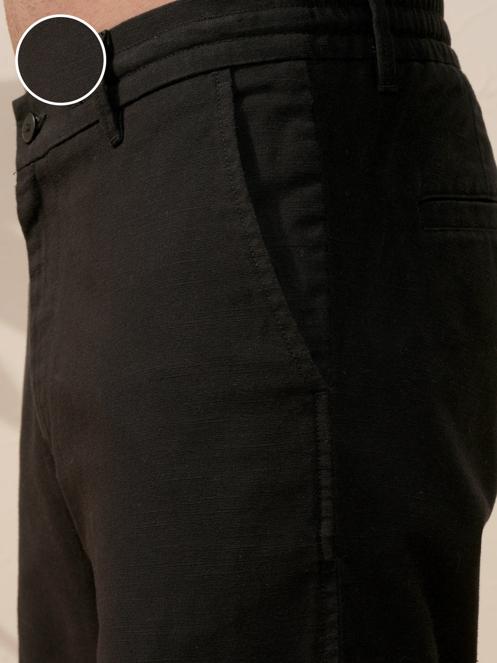 Highlander Men Black Relaxed Fit Solid Casual Trouser - Black - Image 5