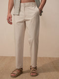 Highlander Men Beige Relaxed Fit Solid Casual Trouser - Beige - Image 1