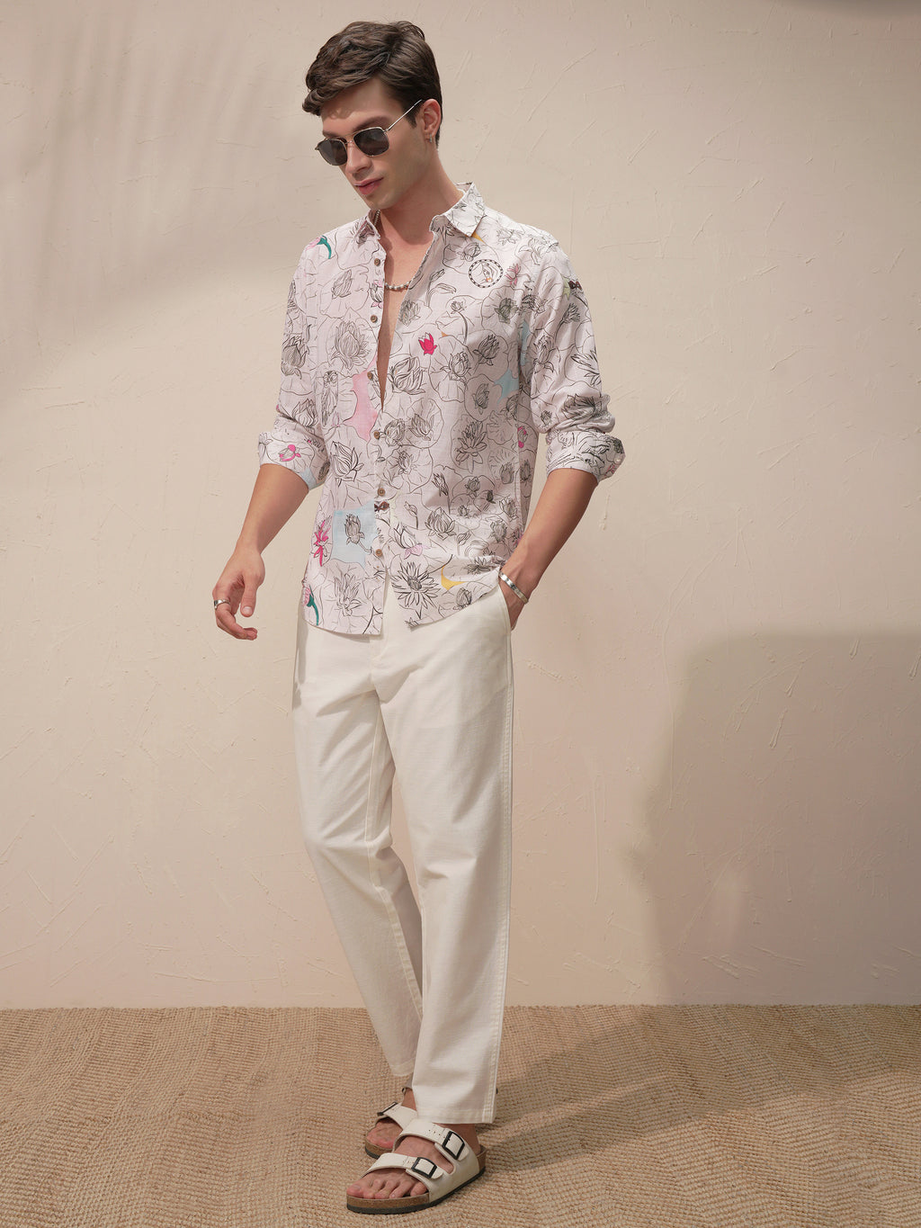 Highlander Men White Relaxed Fit Solid Casual Trouser - White - Image 2
