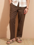 Highlander Men Brown Relaxed Fit Solid Casual Trouser - Brown - Image 1