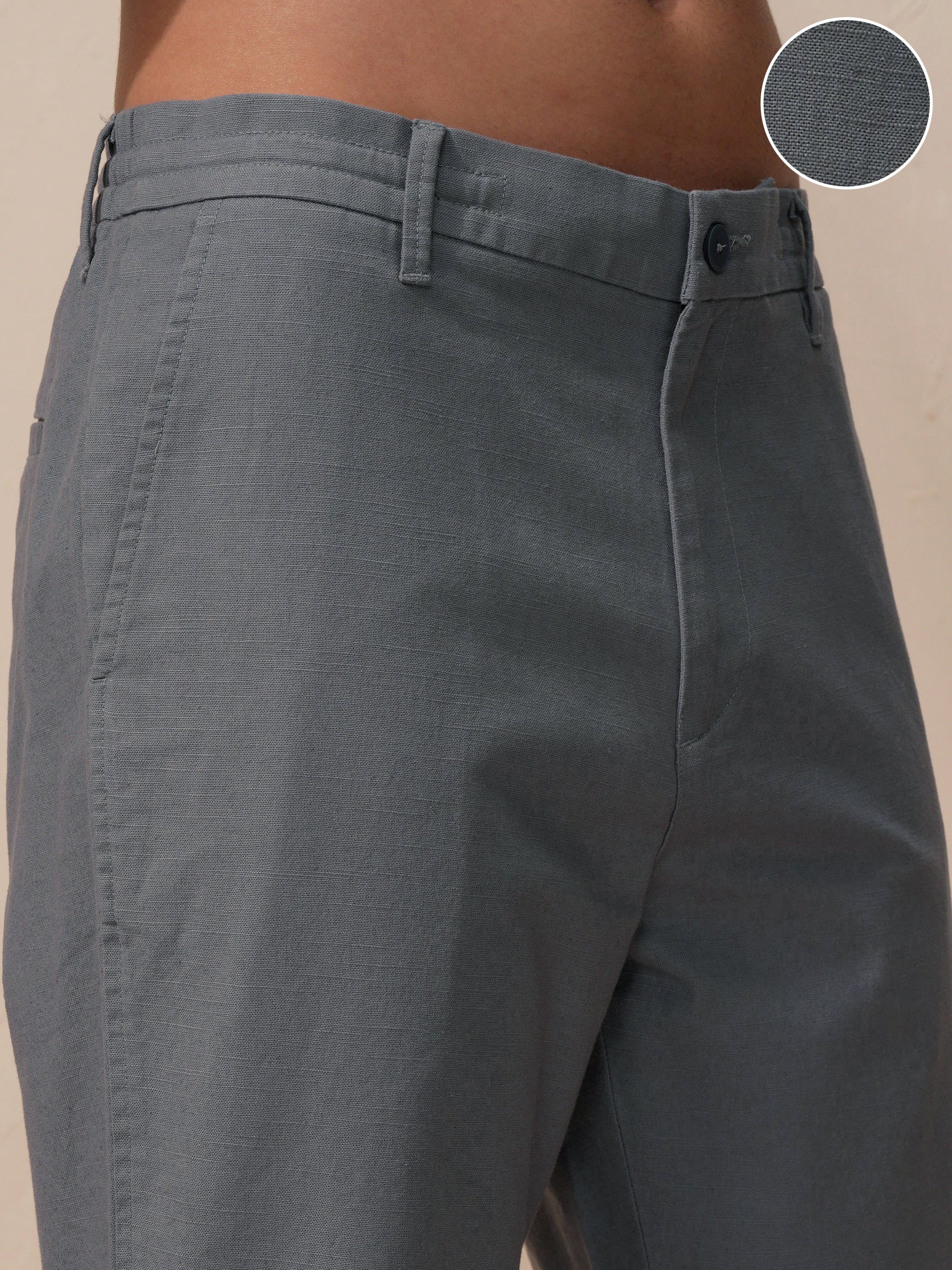 Highlander Men Grey Relaxed Fit Solid Casual Trouser - Grey - Image 5