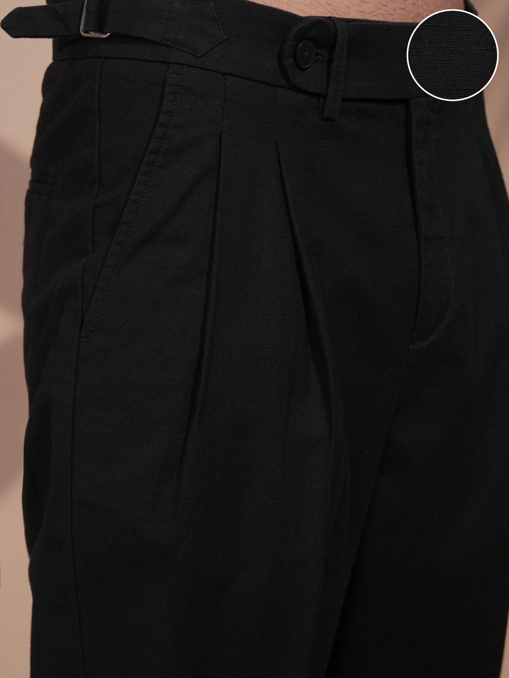 Highlander Men Black Relaxed Fit Solid Casual Trouser - Black - Image 5