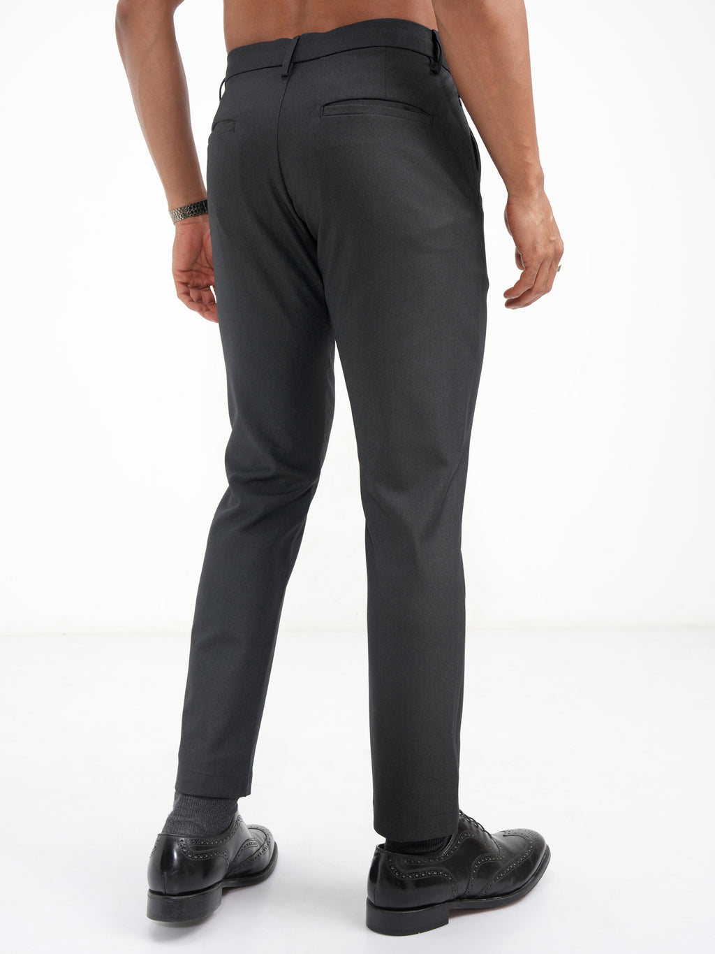 Highlander Men Navy Blue Slim Fit Solid Casual Trouser - Navy Blue - Image 3
