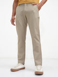 Highlander Men Beige Slim Fit Solid Casual Trouser - Beige - Image 1