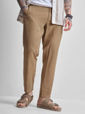 Highlander Men Brown Relaxed Fit Solid Regular Trousers - Brown - Image 1