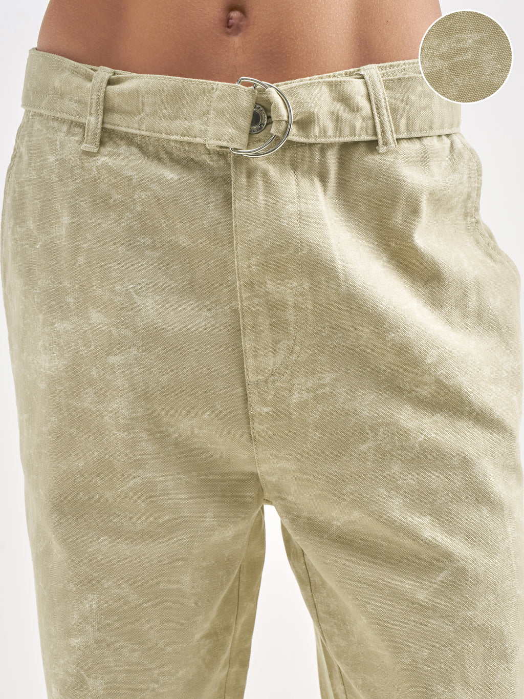 Highlander Men Beige Baggy Fit Printed Regular Trouser - Beige - Image 5