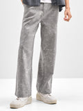 Highlander Men Grey Baggy Fit Printed Regular Trouser - Grey - Image 1
