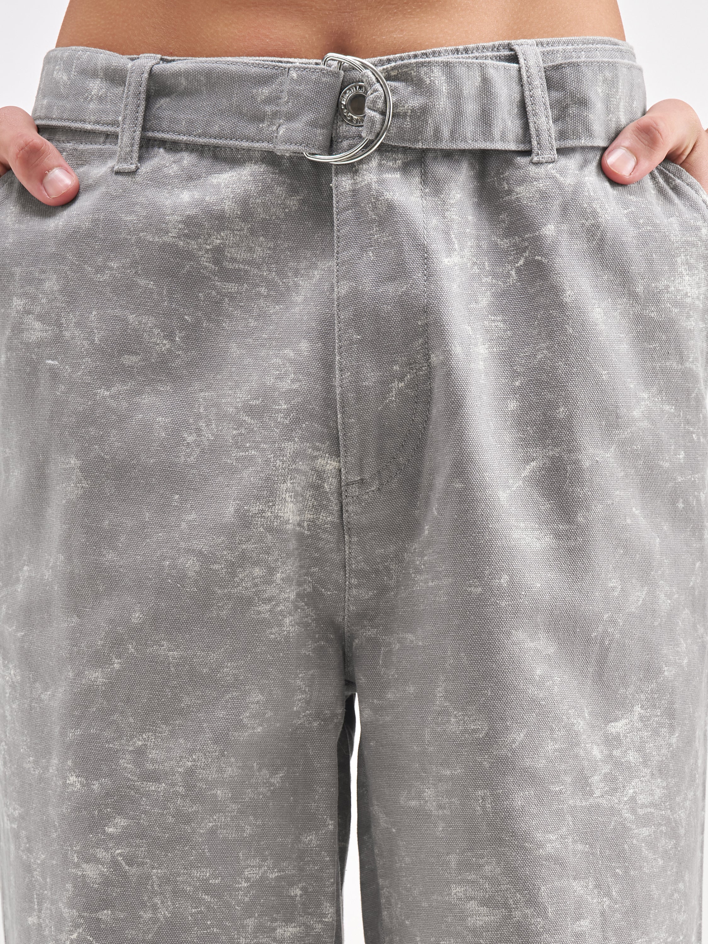 Highlander Men Grey Baggy Fit Printed Regular Trouser - Grey - Image 5