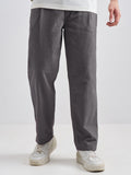 Highlander Men Grey Relaxed Fit Solid Regular Trouser - Grey - Image 1