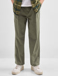 Highlander Men Olive Baggy Fit Solid Regular Trouser - Olive - Image 1