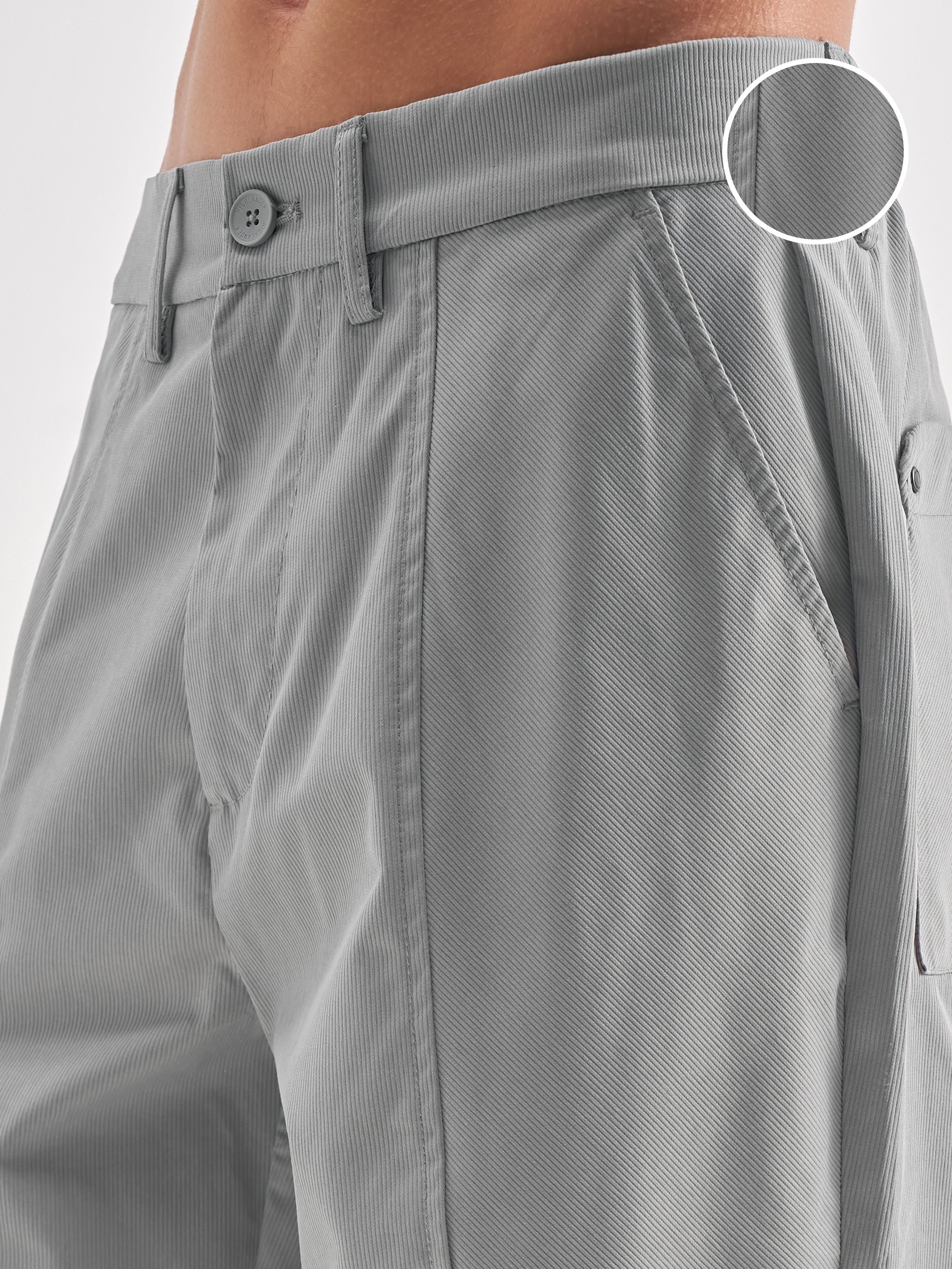 Highlander Men Grey Relaxed Fit Solid Regular Trouser - Grey - Image 5