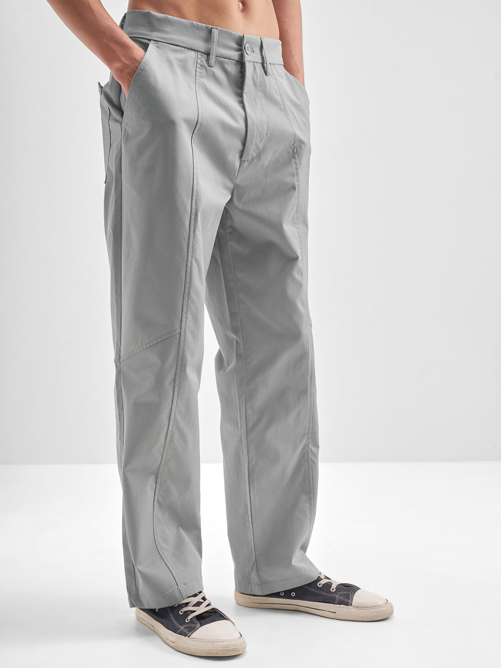 Highlander Men Grey Relaxed Fit Solid Regular Trouser - Grey - Image 6