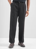 Highlander Men Black Solid Formal Trouser - Black - Image 1