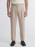 Highlander Men Tan Relaxed Fit Solid Regular Trouser - Tan - Image 1