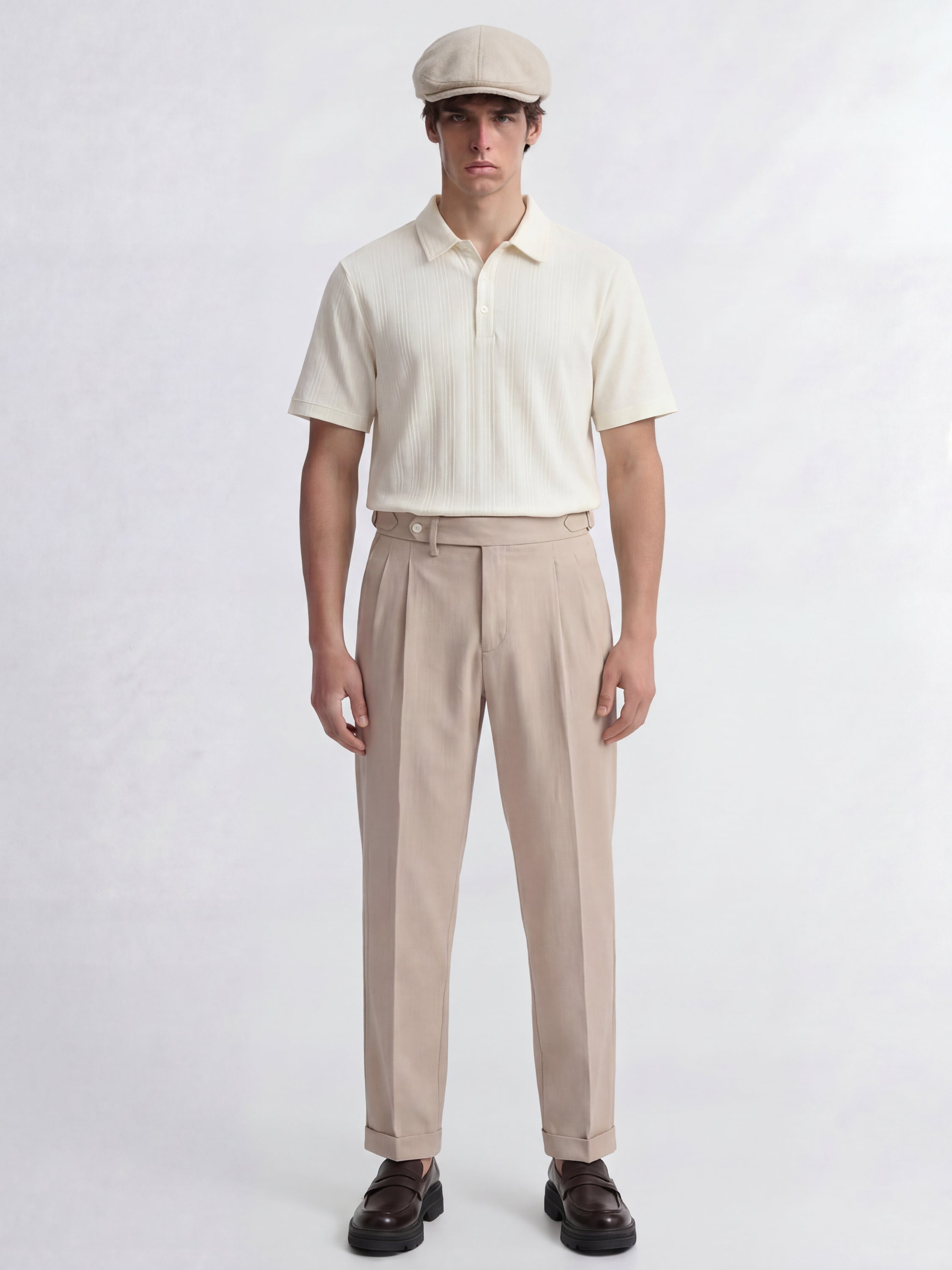 Highlander Men Tan Relaxed Fit Solid Regular Trouser - Tan - Image 2