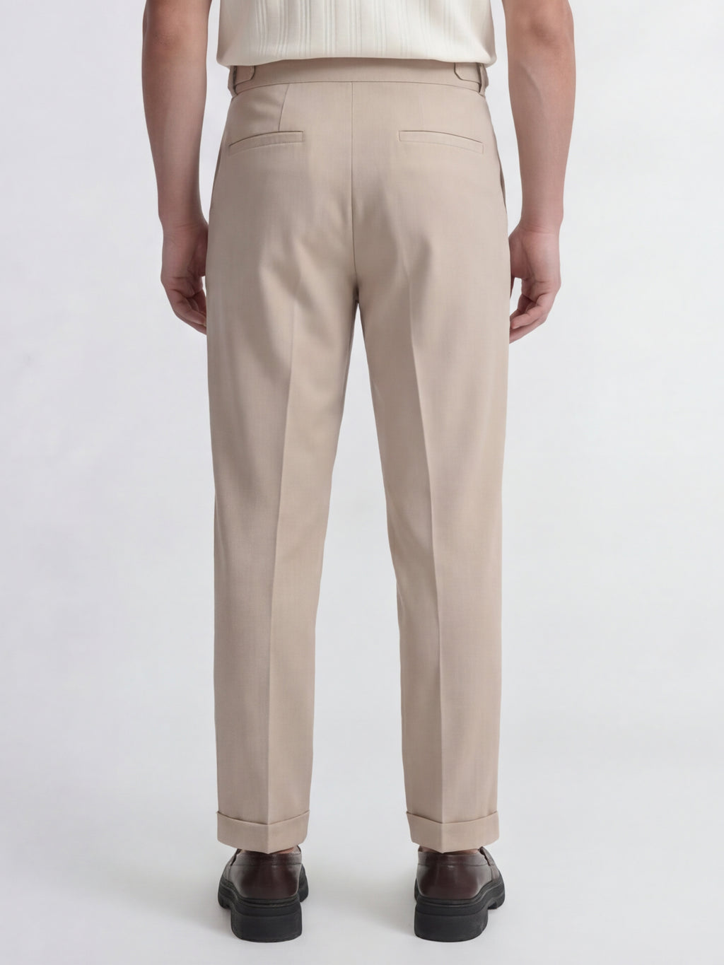 Highlander Men Tan Relaxed Fit Solid Regular Trouser - Tan - Image 3