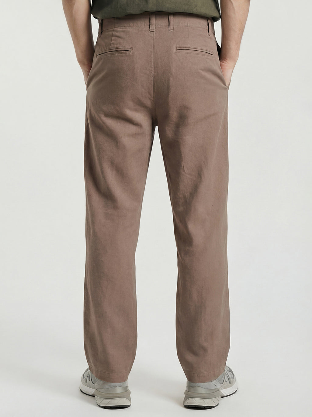 Highlander Men Brown Straight Fit Solid Chinos - Brown - Image 3