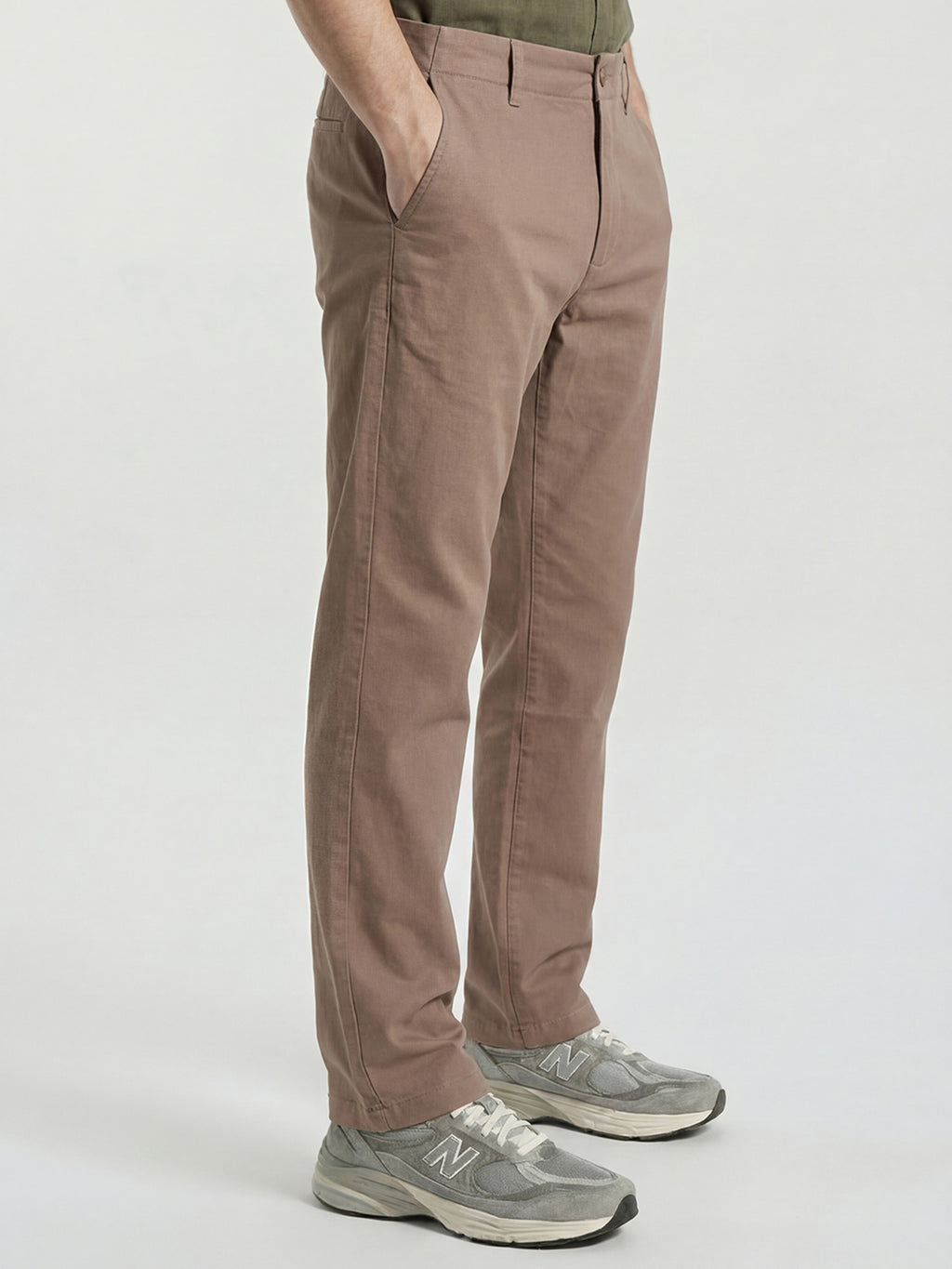 Highlander Men Brown Straight Fit Solid Chinos - Brown - Image 4