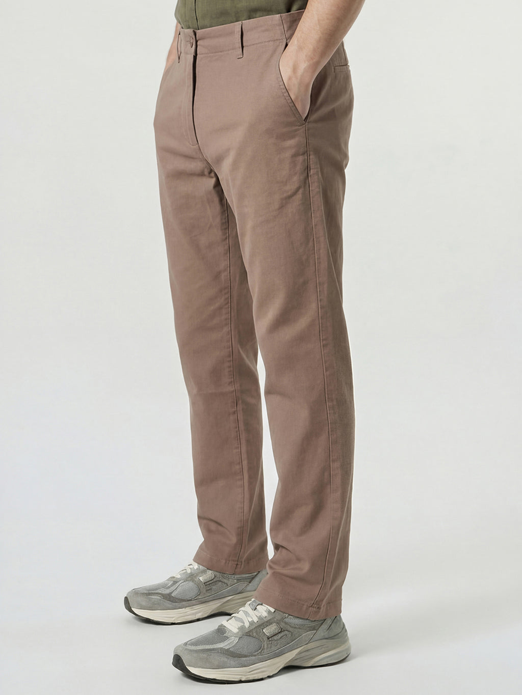 Highlander Men Brown Straight Fit Solid Chinos - Brown - Image 5