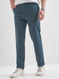 Highlander Men Blue Relaxed Fit Solid Regular Trouser - Blue - Image 1