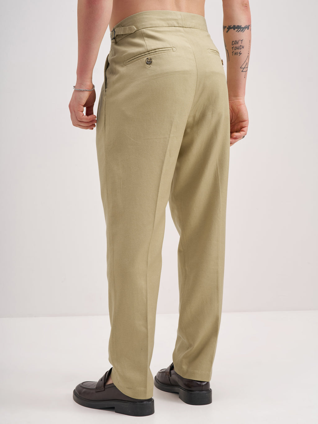 Highlander Men Taupe Tapered Fit Solid Regular Trouser - Taupe - Image 3