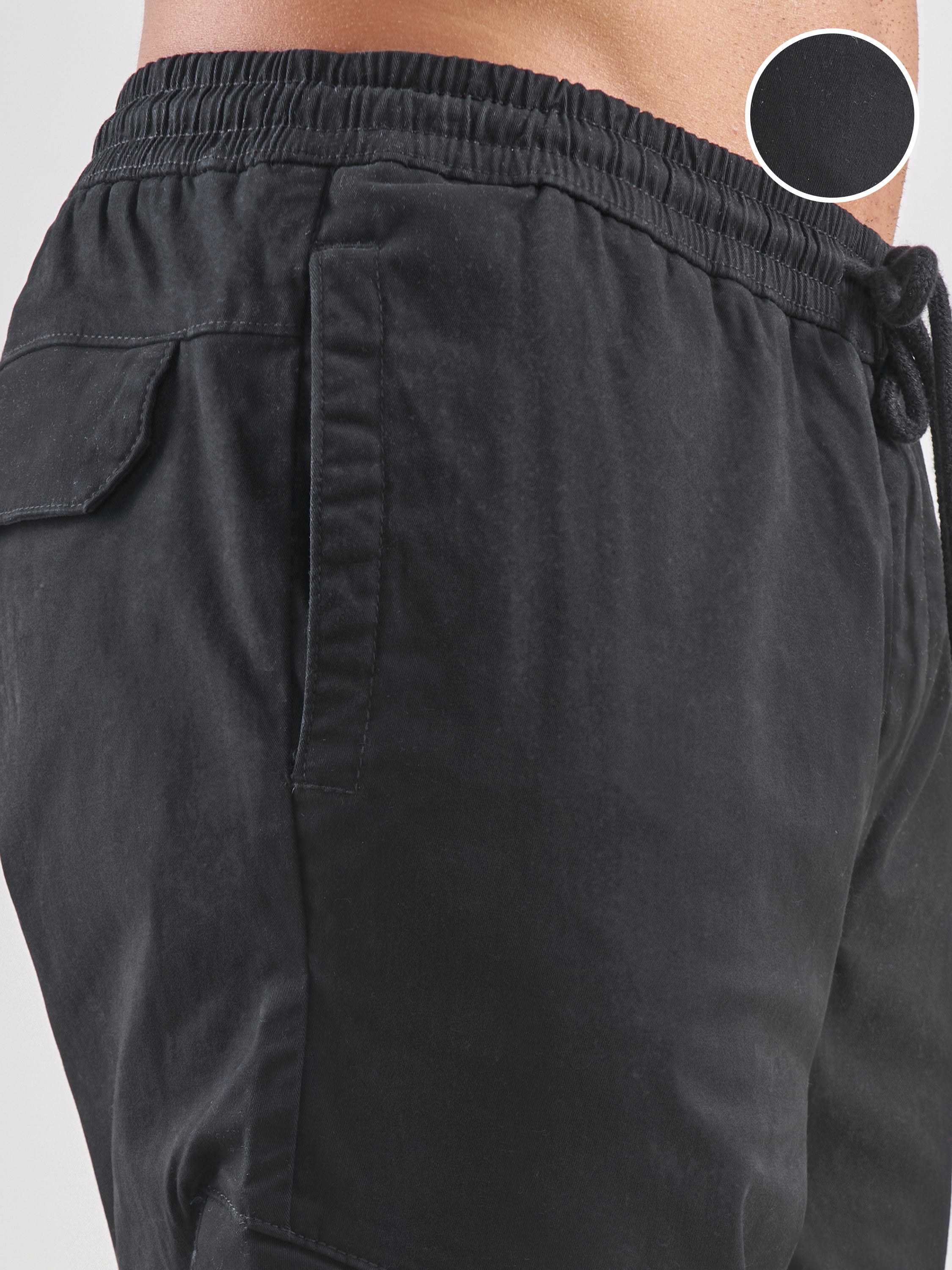 Highlander Men Black Slim Fit Solid Regular Trouser - Black - Image 5