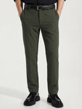 Highlander Men Olive Relaxed Fit Solid Regular Trouser - Olive - Image 1