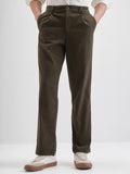 Highlander Men Brown Loose Fit Solid Regular Trouser - Brown - Image 1