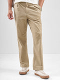 Highlander Men Beige Loose Fit Solid Regular Trouser - Beige - Image 1